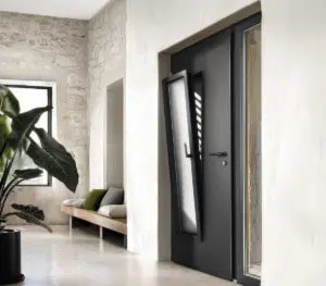 Porte d'entrée aluminium à châssis intérieur de ventilation ouvrant | Aria 1