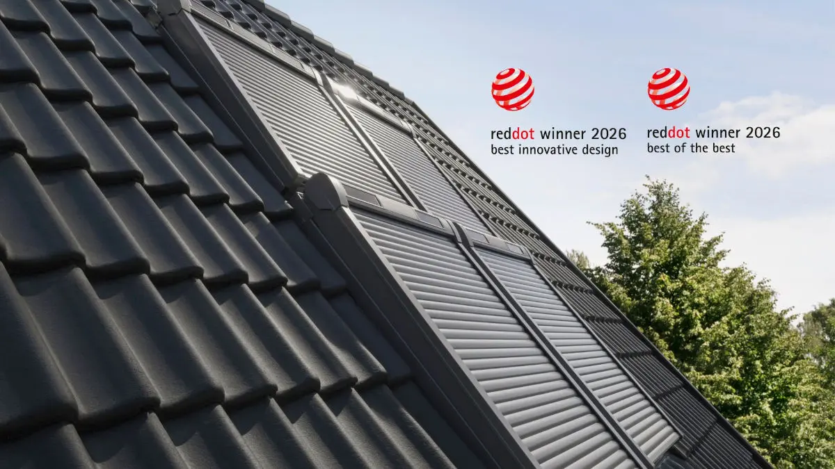 Le groupe VELUX remporte deux Red Dot Design Awards 2026 pour son nouveau volet roulant