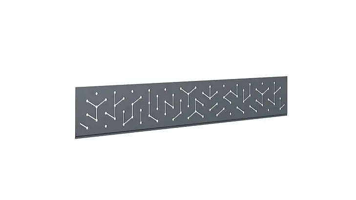Portail aluminium de Tschoeppé : motif Tech