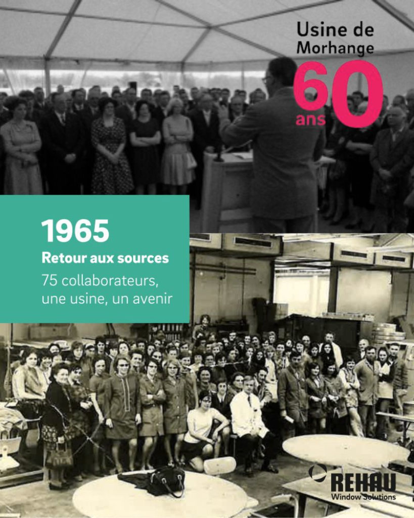 L'usine REHAU en Moselle en 1965