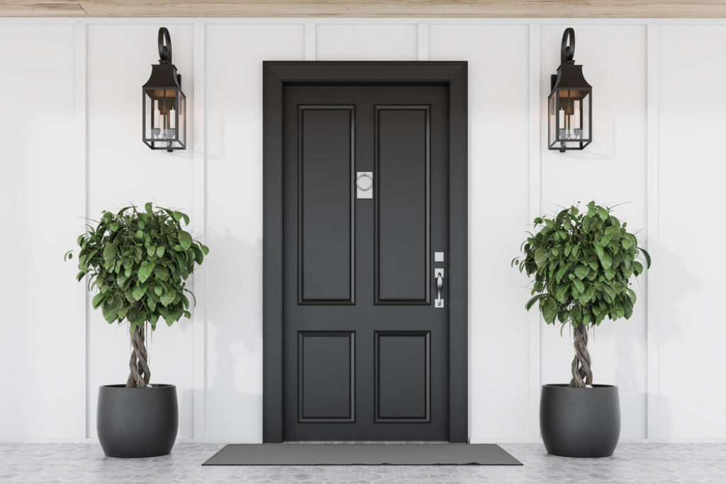 Porte d'entrée noire